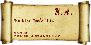Merkle Amália névjegykártya